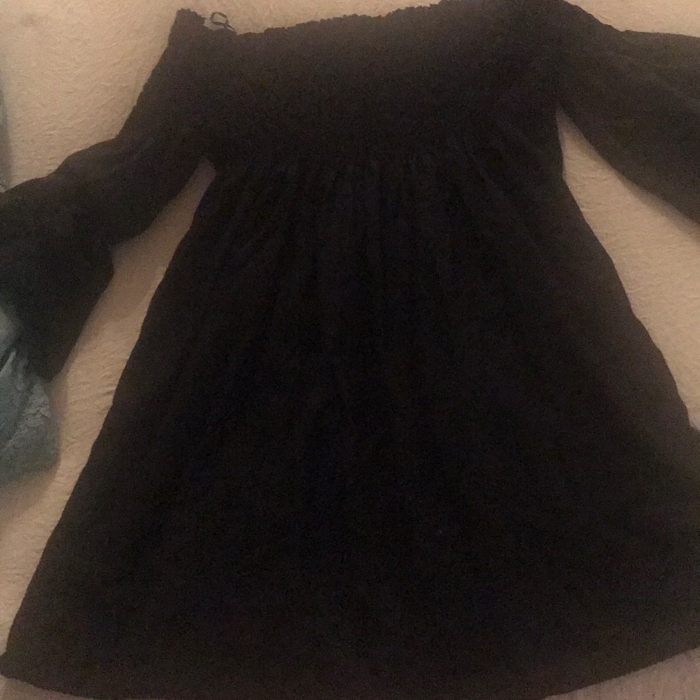Zara off shoulder dress linen silk mix